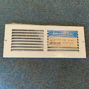 New White 4” x 12” AmeriFlow Vent Hart & Cooley Sidewall/Ceiling Return Air A/C
